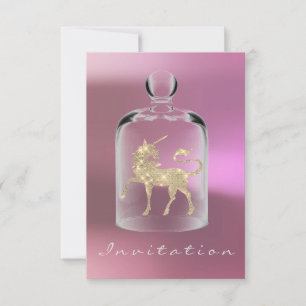 Convites Unicorn Birthday Girls night Party Mauve Spark