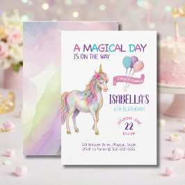Convites Unicorn Birthday Party Invitation