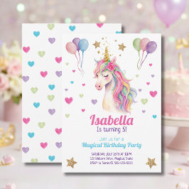 Convites Unicorn Birthday Party Invitation