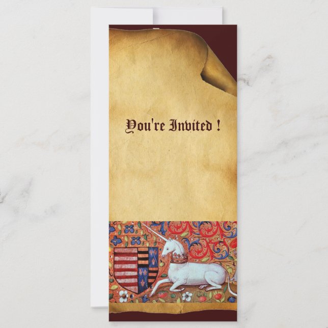 Convites UNICORN, campeão vermelho branco azul-castanho (Frente)