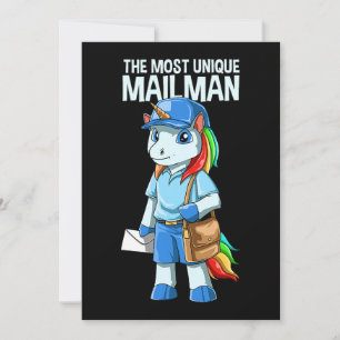 Convites Unicorn Mailman Fornecendo Serviço Postal Mágico E