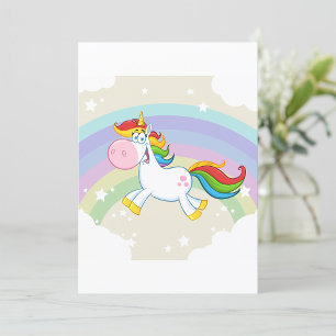 Convites Unicorn Rainbow