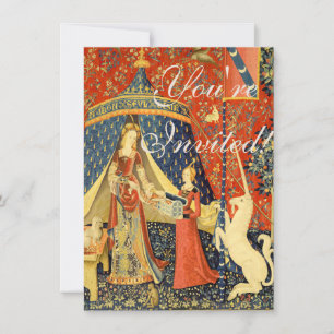 Convites Unicorn Tapestries Lady Legend Medieval