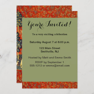 Convites Unicorn Tapestries Lady Legend Mito Arte Medieval