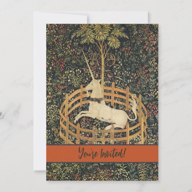 Convites Unicorn Tapestries Tapeçaria Clássica (Frente)
