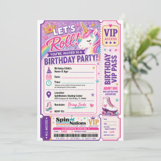 Convites Unicorn Themed Birthday Invitation Spinnations
