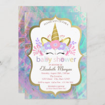 Unicórnio,Floral,Chá de fraldas Opal