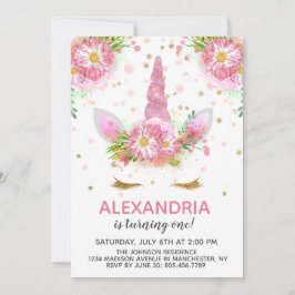 Convites Unicórnios no Bloom Birthday