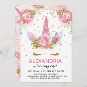 Convites Unicórnios no Bloom Birthday