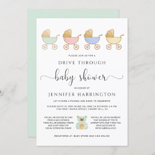 Convites Unidade através do Chá de fraldas Parada de Carru