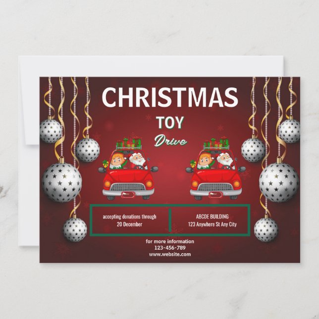 Convites Unidade de Brinquedo Natal (Frente)