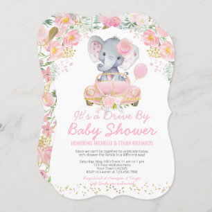 Convites Unidade de elefante por parada de Chá de fraldas