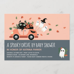 Convites Unidade de Halloween Cute Spooky Por Chá de fralda