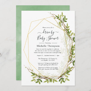 Convites Unidade Geométrica De Molercola Verde Por Chá