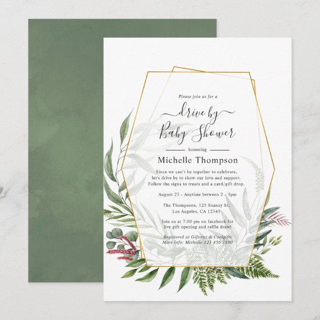 Convites Unidade Geométrica Florestal Herbarium Por Chá (Frente/Verso)