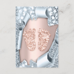 Convites Unidades de brilho de faísca Rosa azul Chá de fr