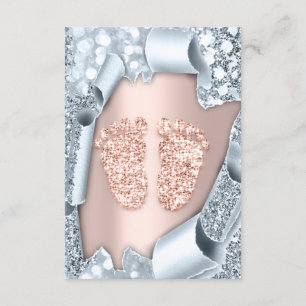 Convites Unidades de brilho de faísca Rosa Blue Chá de fral