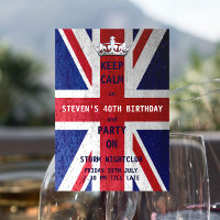 Union Jack UK Flag Festa de aniversário Unisex