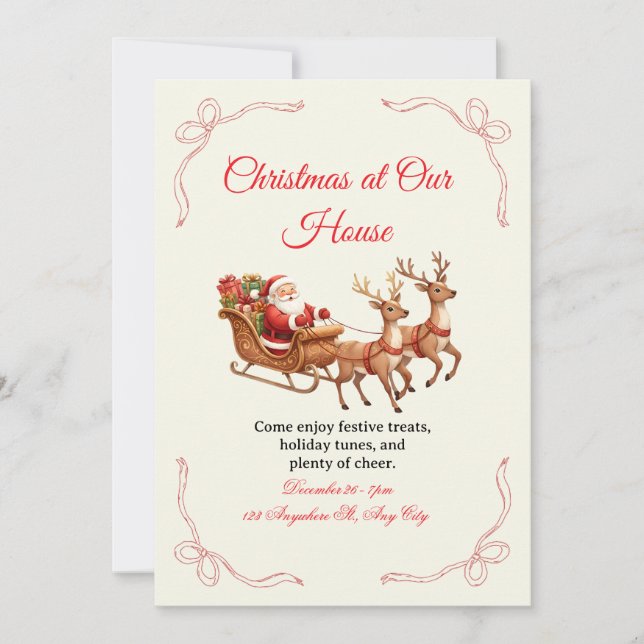 Convites Unique Christmas Invitation Designs – Creativity  (Frente)