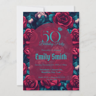 Convites Unique Rose Fantasy Romantic Party