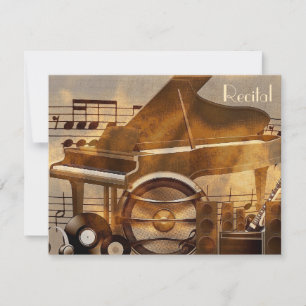 Convites unisex do considerando da música do