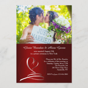 Convites United At Last Photo Posta Weding Invitation