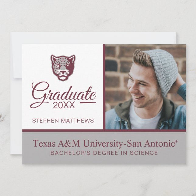 Convites Universidade Texas A&M de San Antonio | Jaguars (Frente)