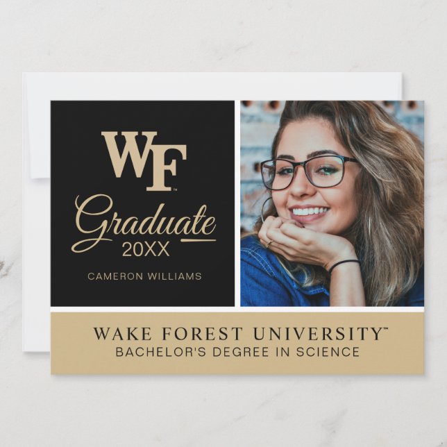 Convites Universidade Wake Forest | WF (Frente)