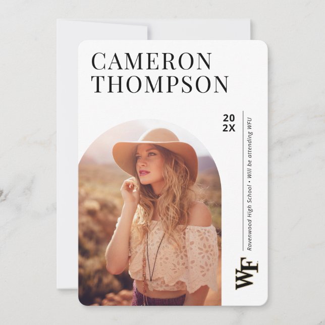 Convites Universidade Wake Forest | WF (Frente)