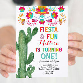 Convites Uno Fiesta First Birthday Cactus Party