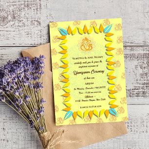 Convites Upanayanam t.c.p. Hindu Thread Janeu Ceremony