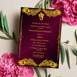 Convites Upanayanam t.c.p. Hindu Thread Janeu Ceremony