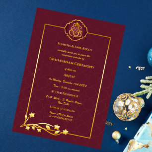 Convites Upanayanam t.c.p. Hindu Thread Janeu Ceremony