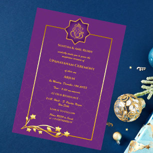 Convites Upanayanam t.c.p. Hindu Thread Janeu Ceremony