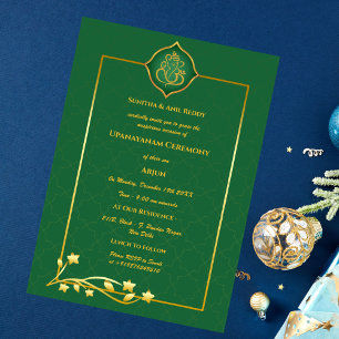 Convites Upanayanam t.c.p. Hindu Thread Janeu Ceremony