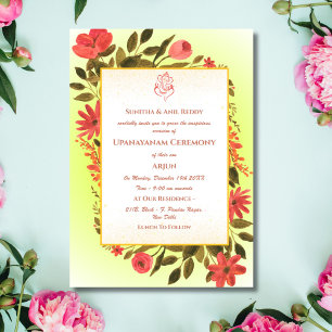 Convites Upanayanam t.c.p. Hindu Thread Janeu Ceremony