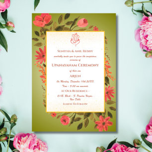 Convites Upanayanam t.c.p. Hindu Thread Janeu Ceremony