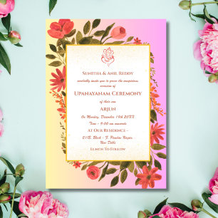 Convites Upanayanam t.c.p. Hindu Thread Janeu Ceremony