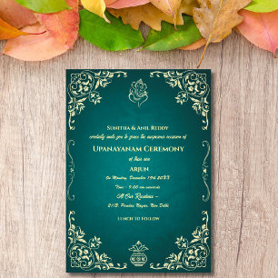 Convites Upanayanam t.c.p. Hindu Thread Janeu Ceremony