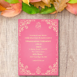 Convites Upanayanam t.c.p. Hindu Thread Janeu Ceremony