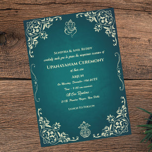 Convites Upanayanam t.c.p. Hindu Thread Janeu Ceremony