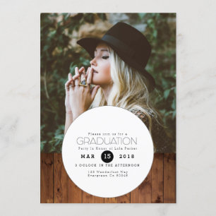 Convites Urban Boho  Foto de Festa de formatura de Círculo