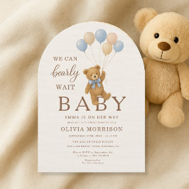 Convites Ursa Teddy Fofa que Mal Podemos Esperar