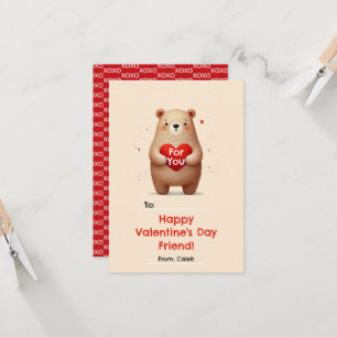 Convites Urso Aquarela Coração Vermelho xoxo Dia dos Namora