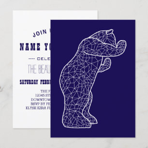 Convites urso azul