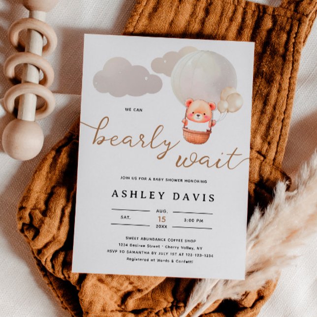 Convites Urso Bonito Que Podemos Ampliar Chá de fraldas De  (Criador carregado)