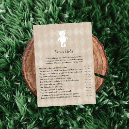 Convites Urso Branco De Teddy Sobre O Jogo Do Chá de fralda