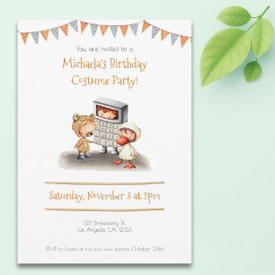 Convites Urso, Calculadora e Festa de aniversário de Costum