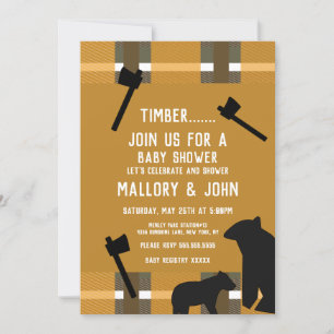 Convites Urso da Natureza e Queda de Ax Lumbarjack