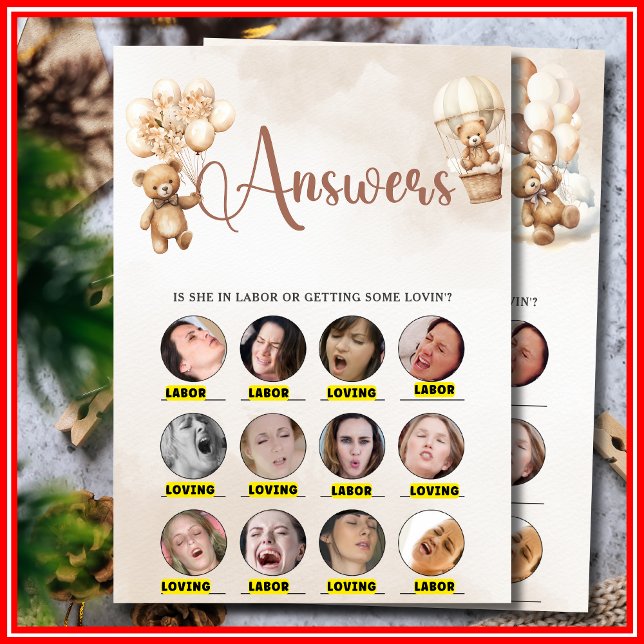 Convites Urso-de-Chá de fraldas-Mão-de-Obra (Criador carregado)